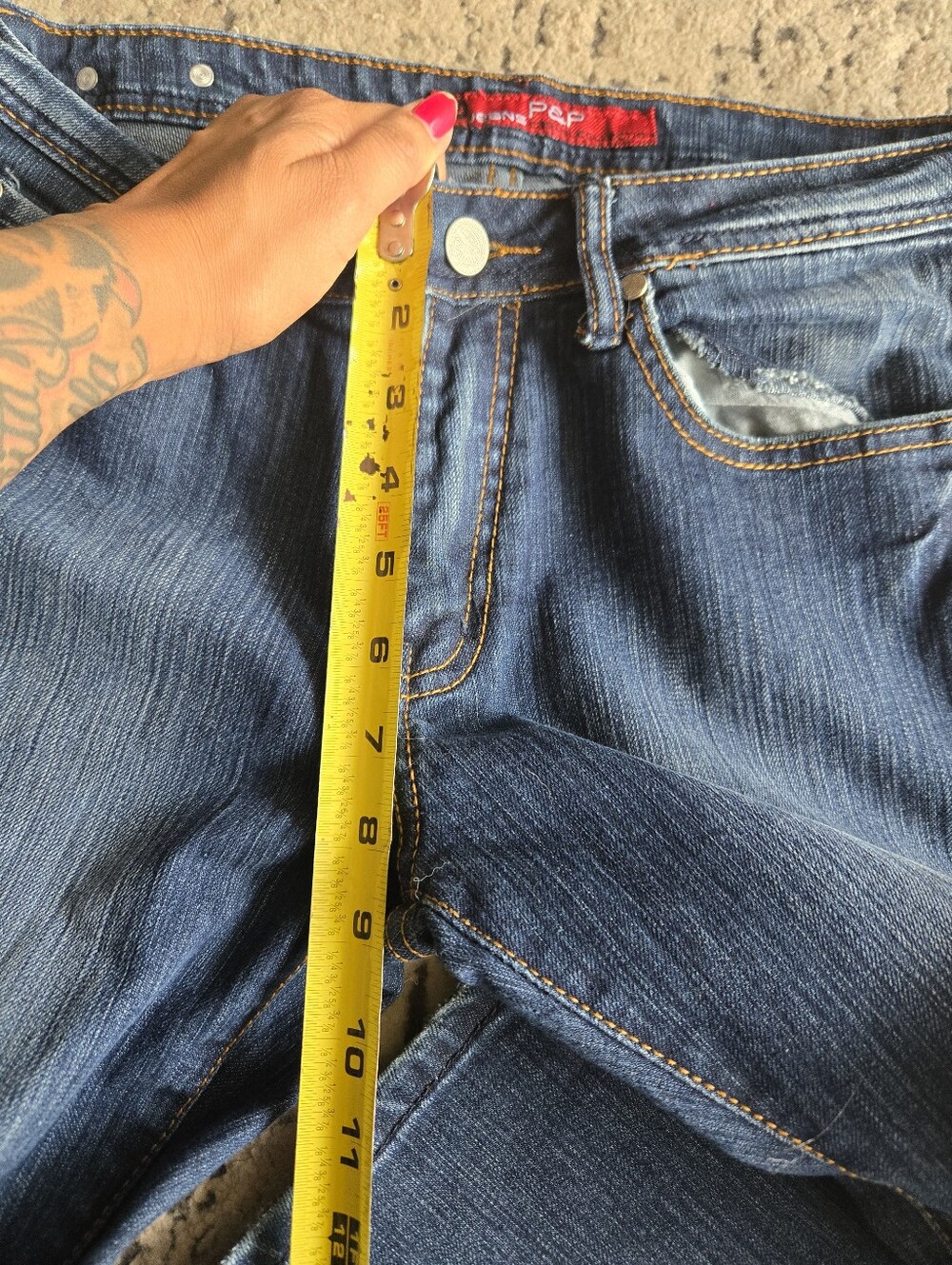 Y2k Rhinestone Crown Jeans - Picture 5 of 10